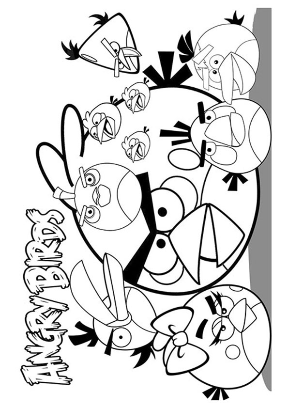 Plansa de colorat cu Angry Birds 97 154